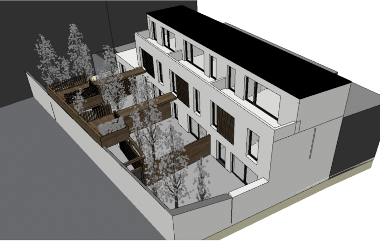 Neubau von Reihenhäusern in der Trierer Innenstadt